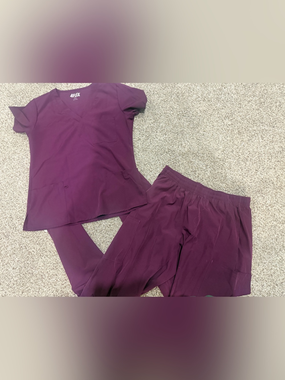 Women’s Burgundy Scrub Set